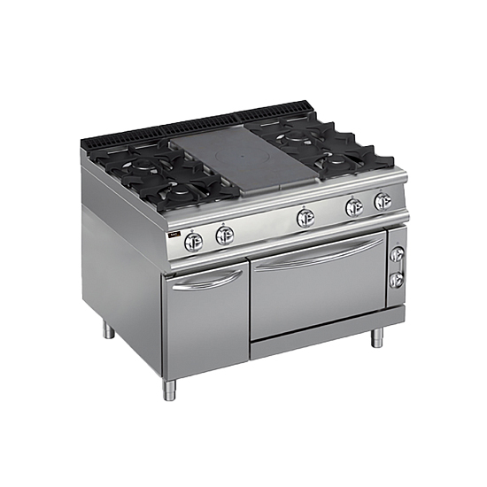 Плита со сплошной поверхностью газовая 700 серии Apach Chef Line LRSTG127R4FE