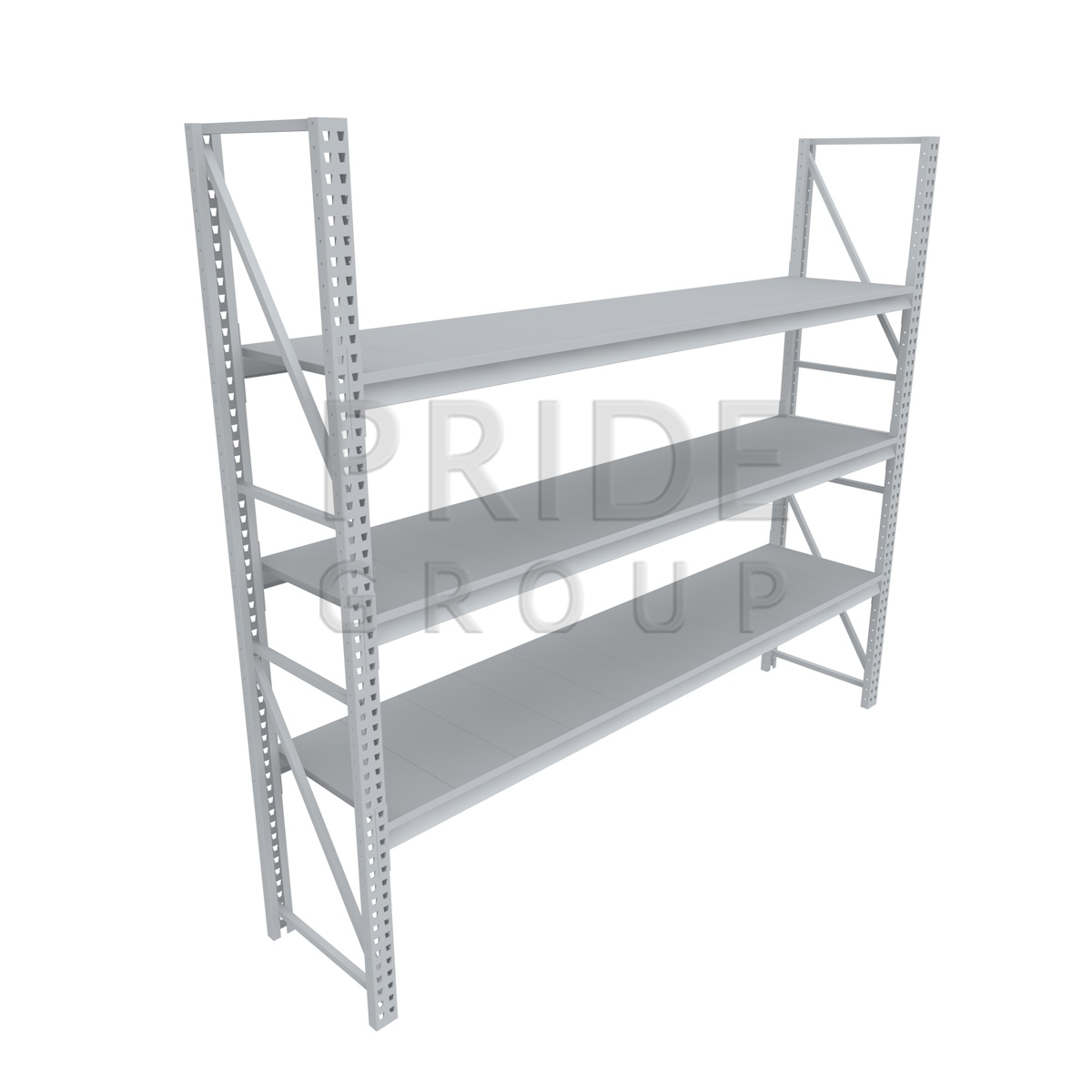 Стеллаж грузовой СГП 1250x600x3000 3 полки крашенные