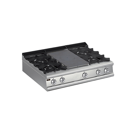 Плита со сплошной поверхностью газовая 700 серии Apach Chef Line LRSTG127R4