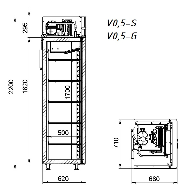 Шкаф холодильный ARKTO V 0,5-G