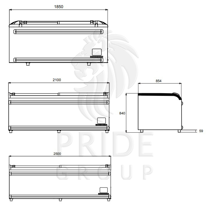 Ларь-бонета морозильная Cryspi ЛБ М 1850 R290