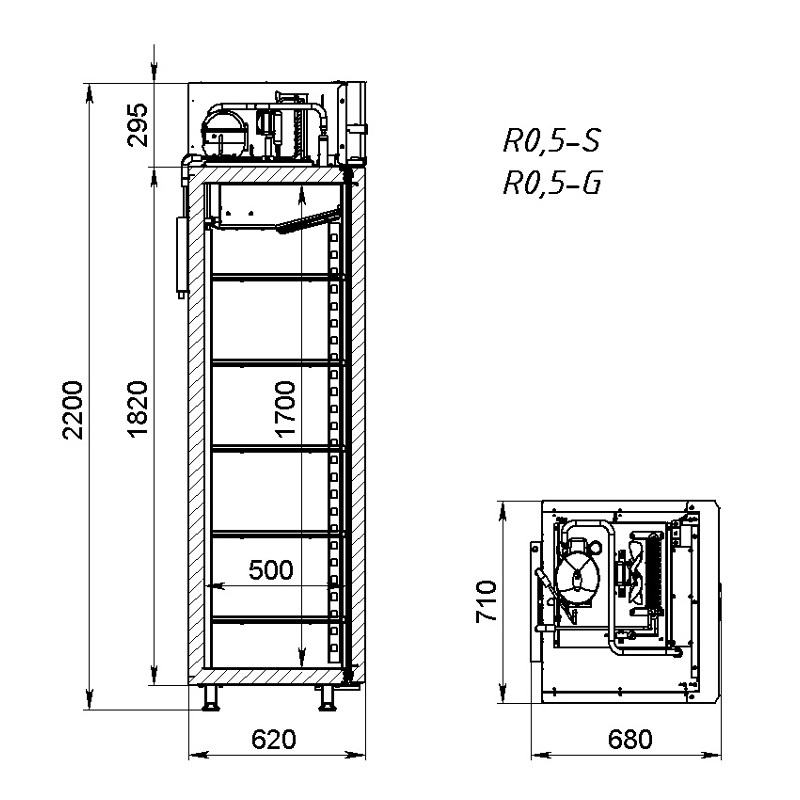 Шкаф холодильный ARKTO R 0,5-S