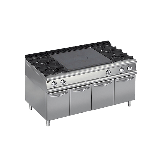 Плита со сплошной поверхностью газовая 700 серии Apach Chef Line LRSTG167R4CS