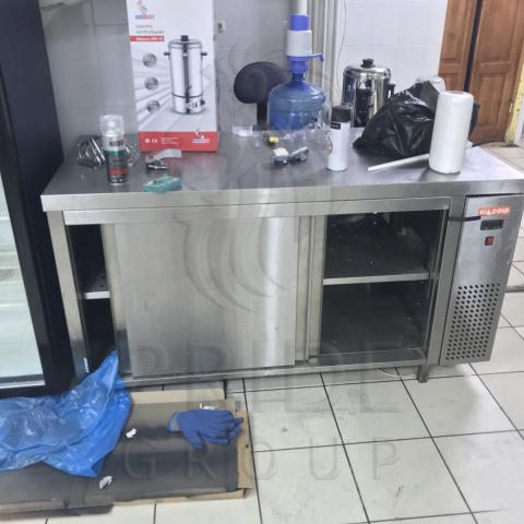 Стол тепловой пристенный двери купе HICOLD TS 12 SN 1200х600х850