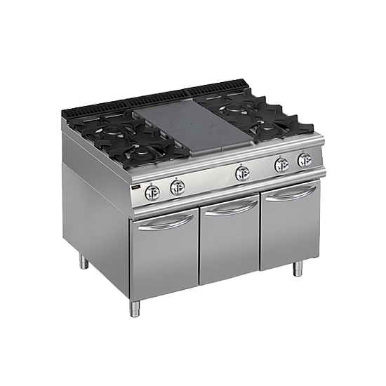 Плита со сплошной поверхностью газовая 700 серии Apach Chef Line LRSTG127R4CS
