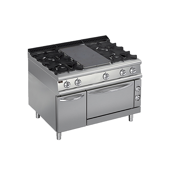 Плита со сплошной поверхностью газовая 700 серии Apach Chef Line LINE SLRSTG127R4FG