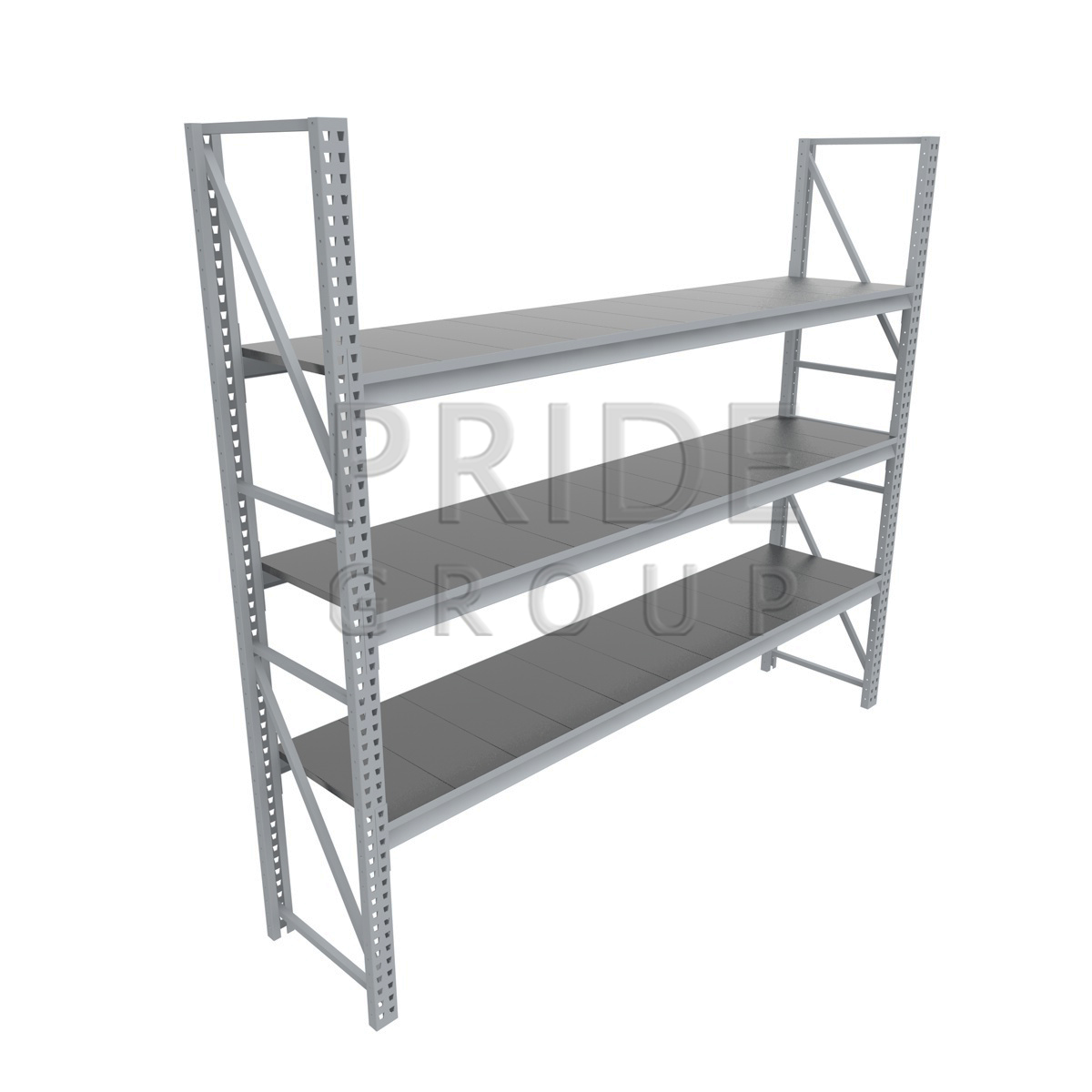 Стеллаж грузовой СГП 1000x600x2000 3 полки оцинкованные