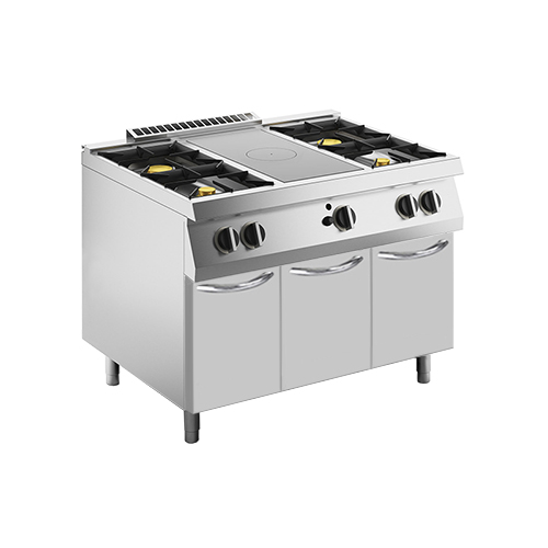 Плита со сплошной поверхностью газовая 700 серии Apach Chef Line SLRSTG127R4CS