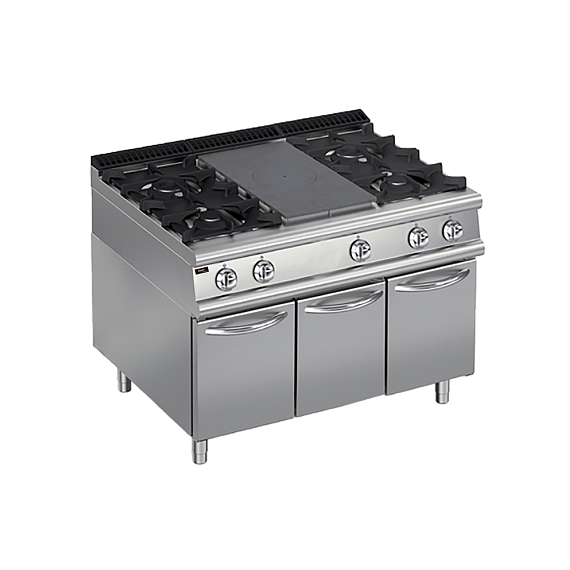 Плита со сплошной поверхностью газовая 900 серии Apach Chef Line LRSTG129R4CS