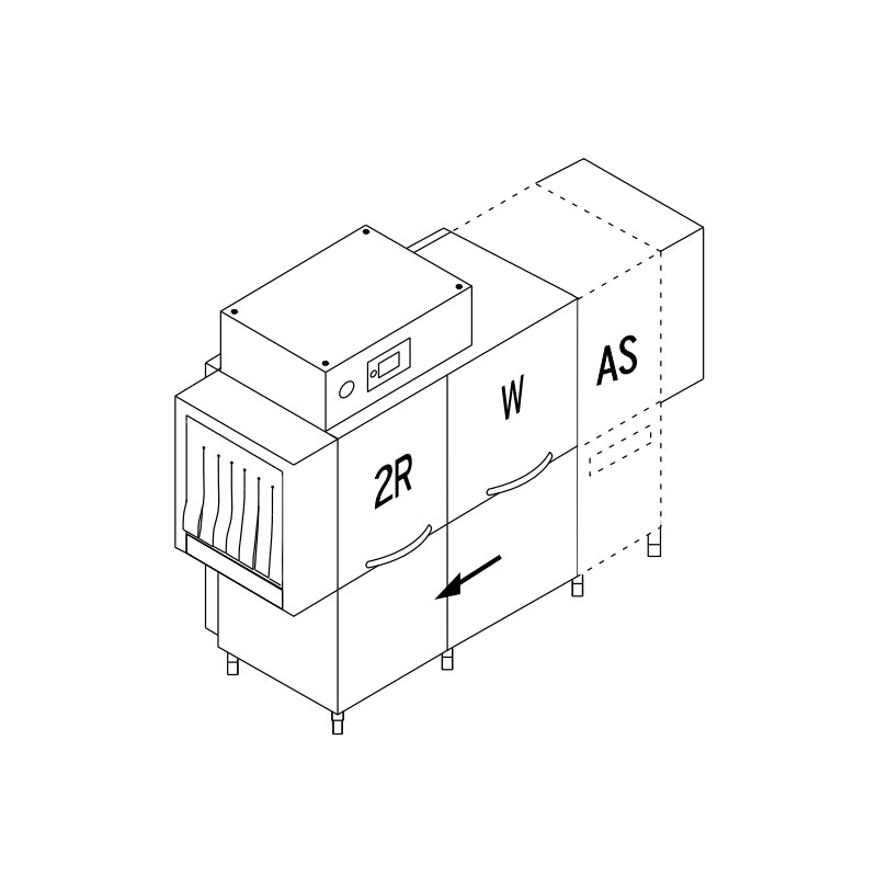 картинка Машина посудомоечная конвейерная DIHR RX 246 AS V