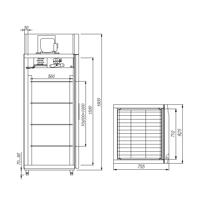 Шкаф морозильный Carboma F700 INOX