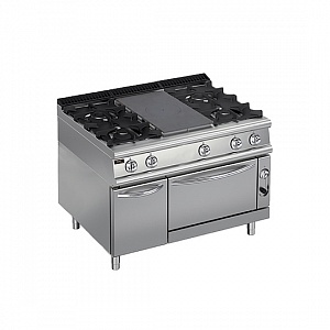 картинка Плита со сплошной поверхностью газовая 900 серии Apach Chef Line LRSTG129R4FE